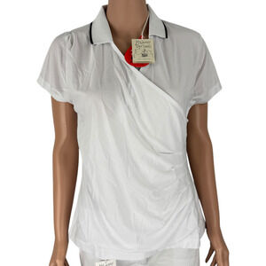 MclLHENNY Dry Goods Ladies Wrap Front Short Sleeve Polo Shirt - Ladies L (WM603)